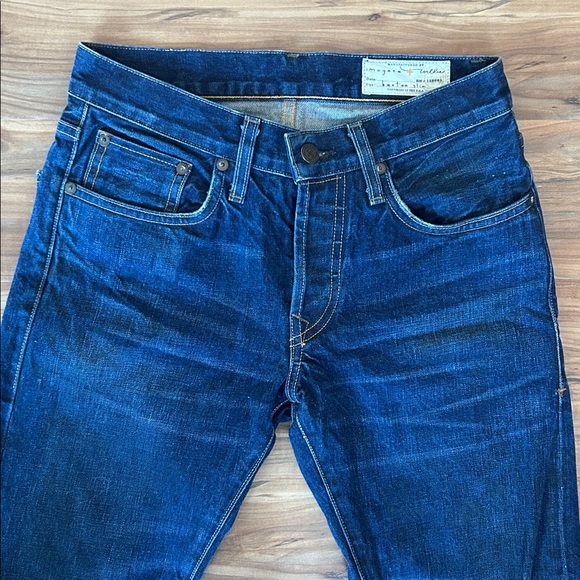Imogene + Willie Barton Slim Deep Indigo Jeans Japanese Selvedge Denim Size 27 - Picture 4 of 13